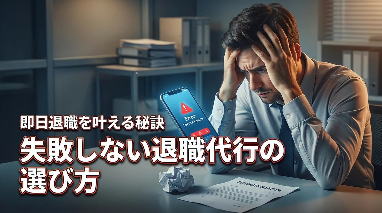 【注意】退職代行の失敗は業者選びが原因!民間業者を避けて即日退職する秘訣