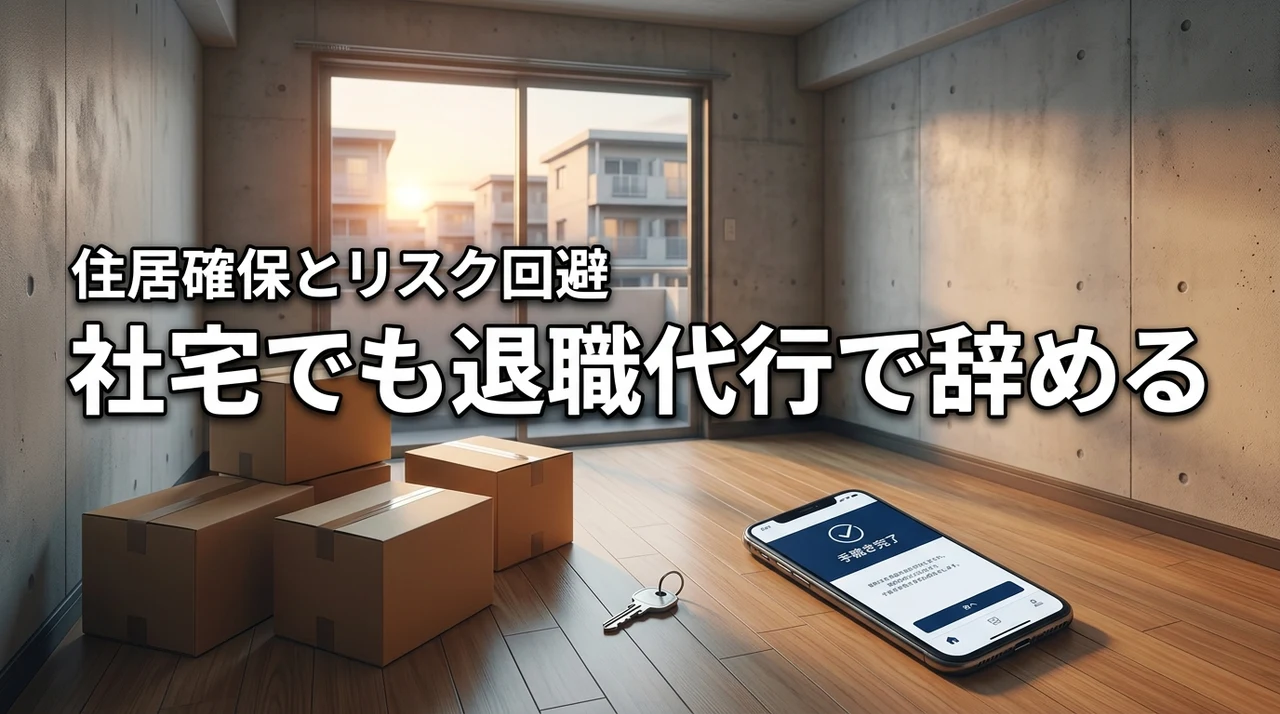 社宅でも退職代行でスムーズに辞められる？住居を確保する手順とリスク回避術を公開