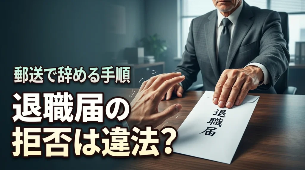 退職届を受け取らないのは違法?拒否された時の対処法と郵送で辞める手順を解説