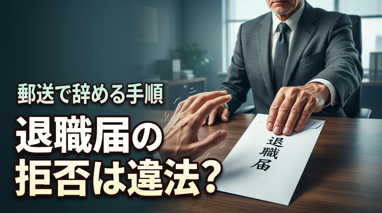 退職届を受け取らないのは違法?拒否された時の対処法と郵送で辞める手順を解説