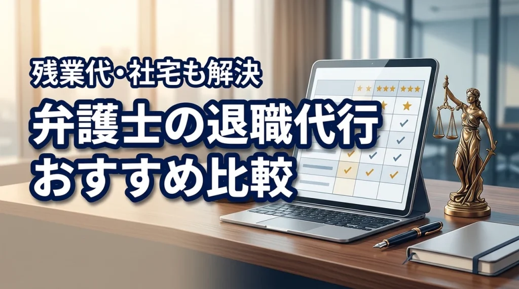 【比較】未払い残業代や社宅問題も解決！弁護士の退職代行おすすめ依頼先決定版