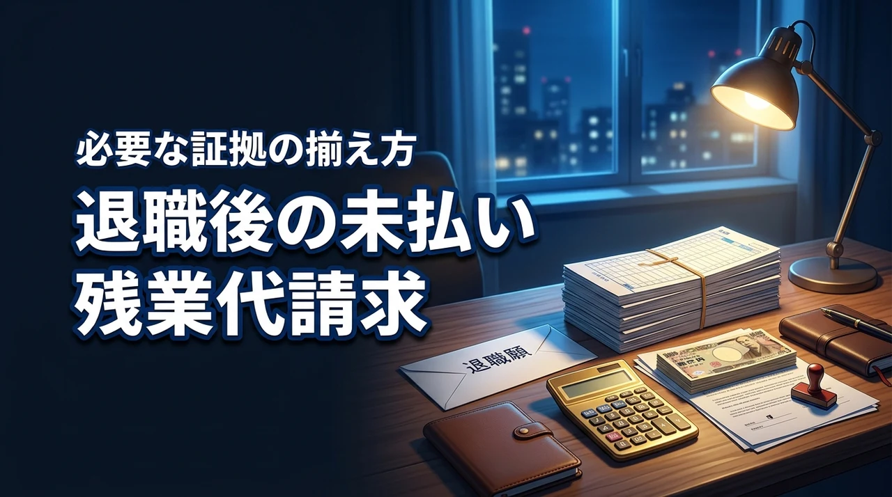 退職後でも未払い残業代の請求は間に合う？損をしないために必要な証拠を伝授