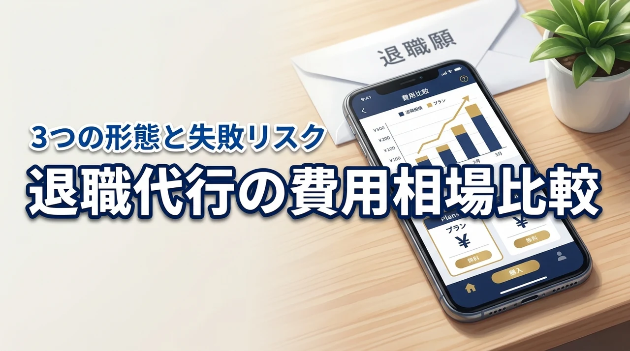 退職代行の費用相場を3つの運営形態別に比較!安すぎる業者に潜むリスクを解説