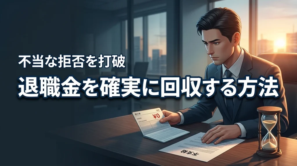 知らないと損!退職金がもらえない不当なケースを打破し確実に回収する方法