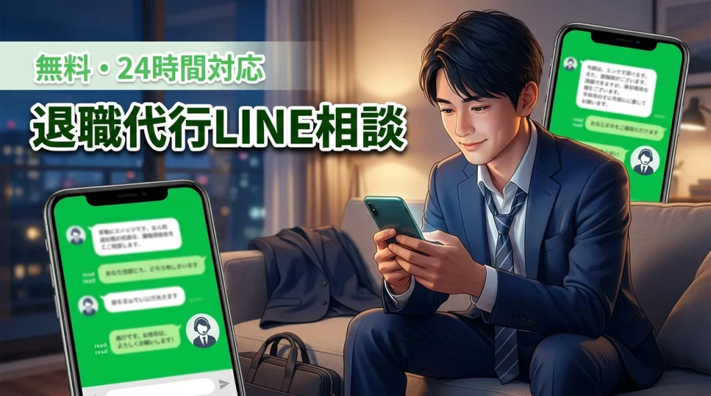 退職代行のLINE無料相談は何を聞けばいい？24時間対応のおすすめサービスと相談の流れ
