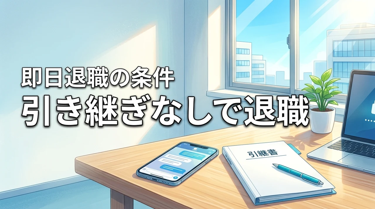 退職代行は引き継ぎなしでも可能？即日退職するための条件と注意点