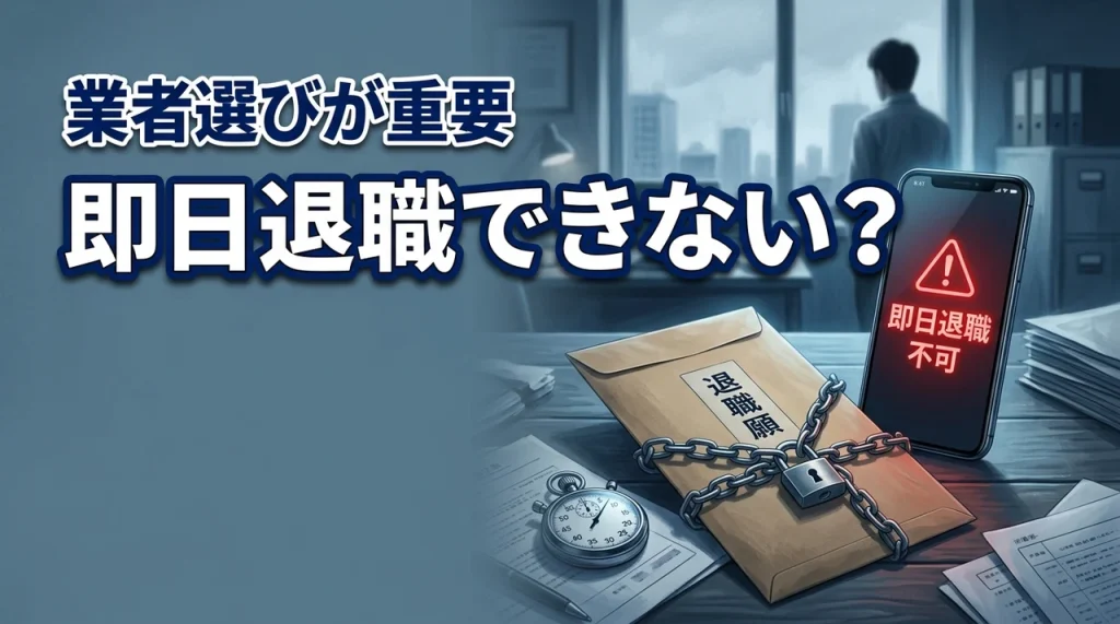 退職代行で即日退職できないケースとは?確実に即日退職するための業者の選び方