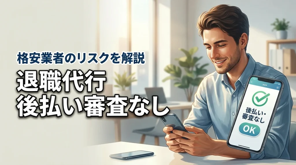 退職代行の後払い・審査なしは本当に安全?格安業者のリスクと確実に辞める方法
