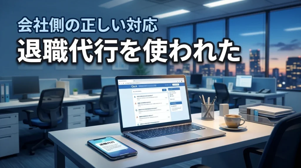 退職代行を使われた会社側の対応は?知恵袋でよくある疑問を弁護士監修で解説